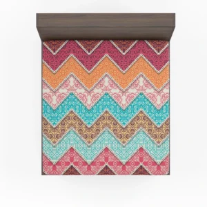 Ethnic Zigzag Pattern Fitted Sheet