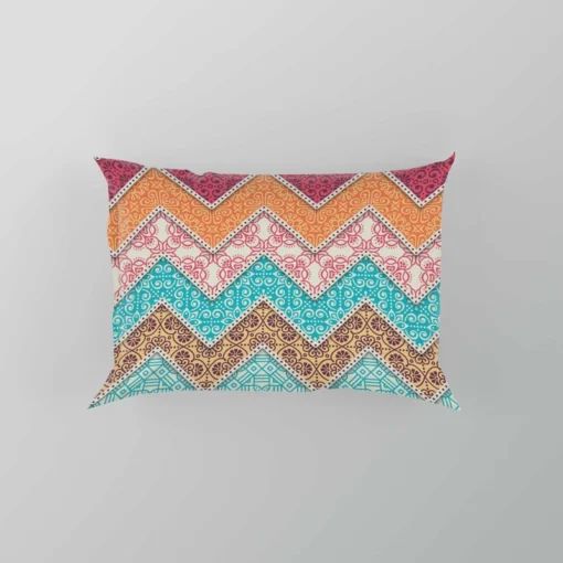 Ethnic Zigzag Pattern Pillow Case