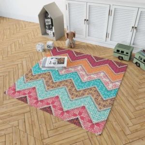 Ethnic Zigzag Pattern Rug 1