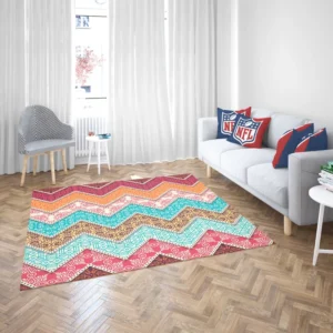 Ethnic Zigzag Pattern Rug 2