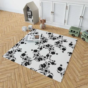 Ethno Pattern Boho Floral Design Rug 1