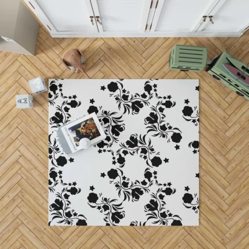 Ethno Pattern Boho Floral Design Rug