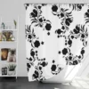 Ethno Pattern Boho Floral Design Shower Curtain