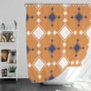 European Diamond Cut Pattern Shower Curtain