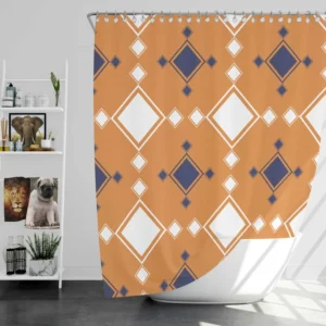 European Diamond Cut Pattern Shower Curtain