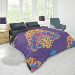 Exotic Blooming Floral Design Duvet Cover 1