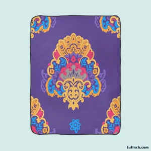 Exotic Blooming Floral Design Fleece Blanket 1