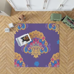 Exotic Blooming Floral Design Rug