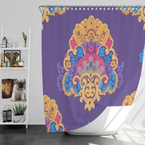 Exotic Blooming Floral Design Shower Curtain