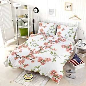 Exotic Chinoiserie Vintage Sakura Pattern Bedding Set