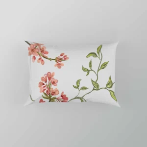 Exotic Chinoiserie Vintage Sakura Pattern Pillow Case