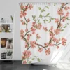 Exotic Chinoiserie Vintage Sakura Pattern Shower Curtain