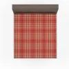 Faded Red Ambesonne Plaid Pattern Fitted Sheet