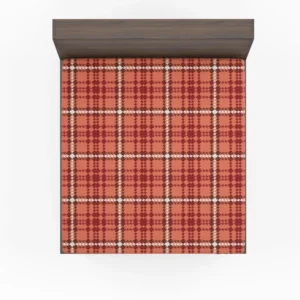 Faded Red Ambesonne Plaid Pattern Fitted Sheet