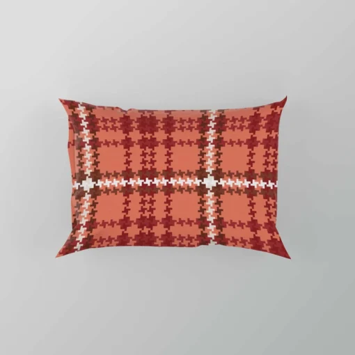 Faded Red Ambesonne Plaid Pattern Pillow Case