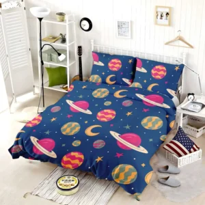 Fantasy Planet Saturn Pattern Bedding Set