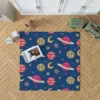 Fantasy Planet Saturn Pattern Rug