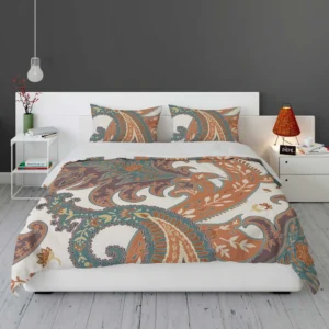 Fantasy Vintage Flowers Paisley Design Bedding Set 1