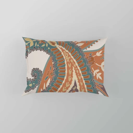 Fantasy Vintage Flowers Paisley Design Pillow Case