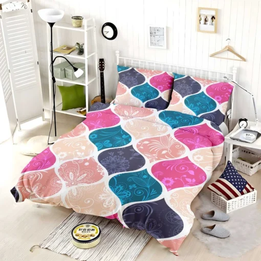 Festive Colored Turkish Patchwork Bedding Set