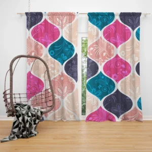 Festive Colored Turkish Patchwork Curtain