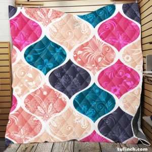 Festive Colored Turkish Patchwork Quilt Blanket