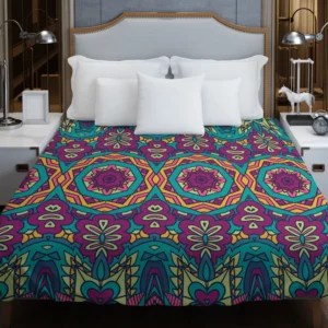 Festive Colorful Ethnic Pattern Duvet Cover