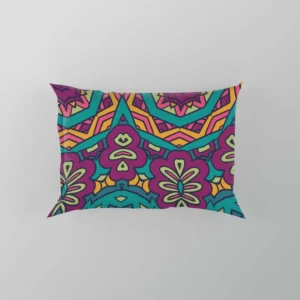 Festive Colorful Ethnic Pattern Pillow Case