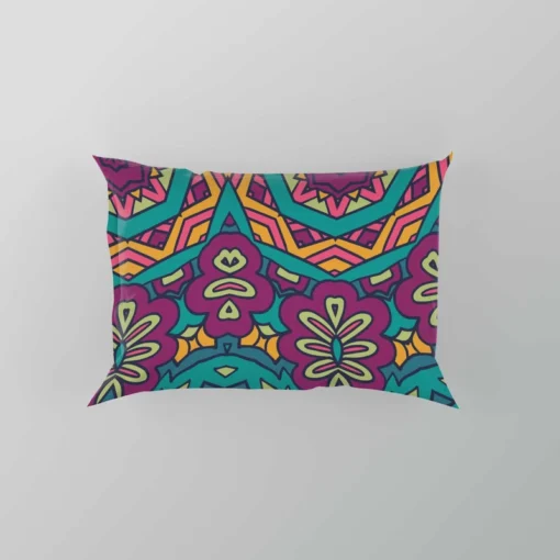 Festive Colorful Ethnic Pattern Pillow Case