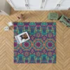 Festive Colorful Ethnic Pattern Rug