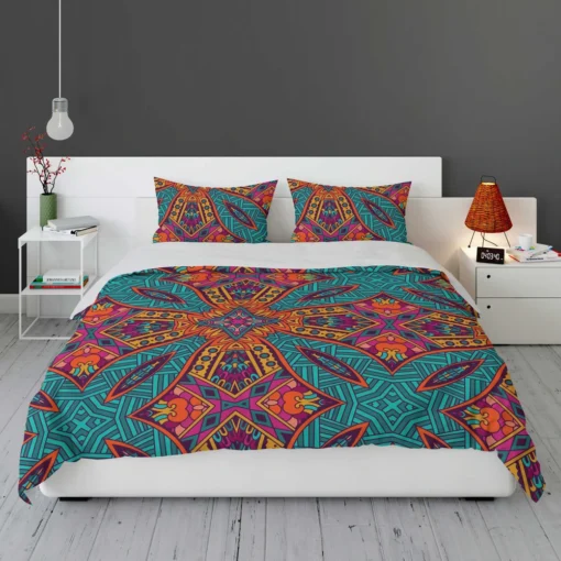 Festive Ornamental Geometric Pattern Bedding Set 1