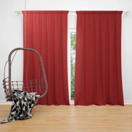 Fire Engine Red Curtain