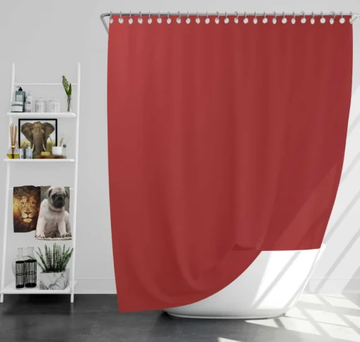 Fire Engine Red Shower Curtain