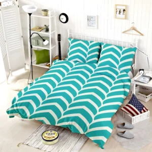 Fish Scale Circles Texture Bedding Set