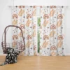 Flat Boho Aztec Folkloric Pattern Curtain