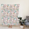 Flat Boho Style Dreamcatcher Pattern Fleece Blanket