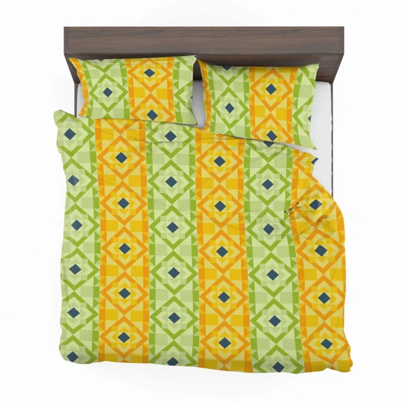 Flat Colorful Geometric Pattern Bedding Set 2