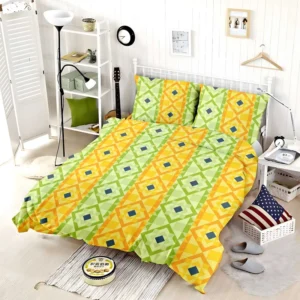 Flat Colorful Geometric Pattern Bedding Set