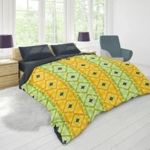 Flat Colorful Geometric Pattern Duvet Cover 1