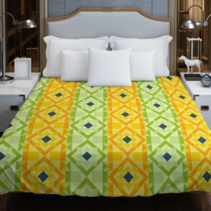 Flat Colorful Geometric Pattern Duvet Cover