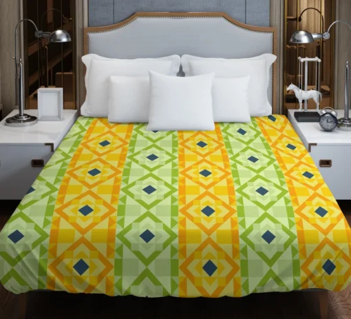 Flat Colorful Geometric Pattern Duvet Cover