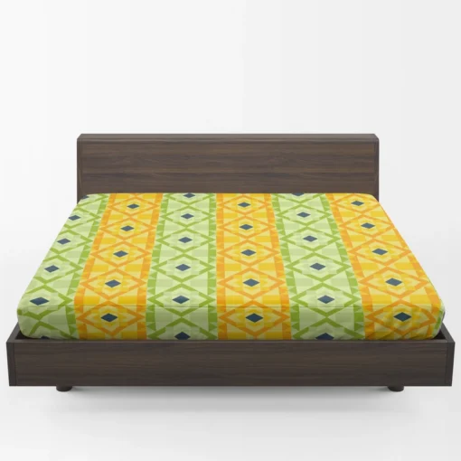 Flat Colorful Geometric Pattern Fitted Sheet 1