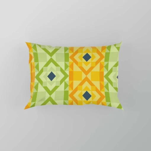 Flat Colorful Geometric Pattern Pillow Case