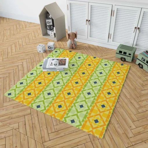 Flat Colorful Geometric Pattern Rug 1