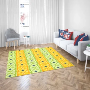 Flat Colorful Geometric Pattern Rug 2