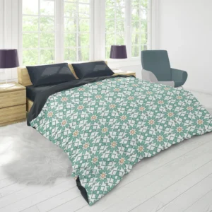 Flat Creative Arabesque Pattern Duvet Cover 1