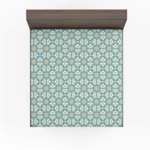 Flat Creative Arabesque Pattern Fitted Sheet