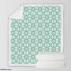 Flat Creative Arabesque Pattern Sherpa Fleece Blanket