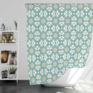 Flat Creative Arabesque Pattern Shower Curtain