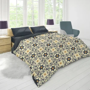 Flat Design Arabesque Seamless Pattern Duvet Cover 1